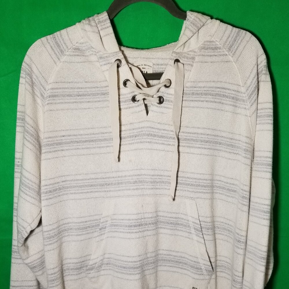 Billabong Women Small Hoodie White Terry Cloth Beach‎ Swim Coast Island